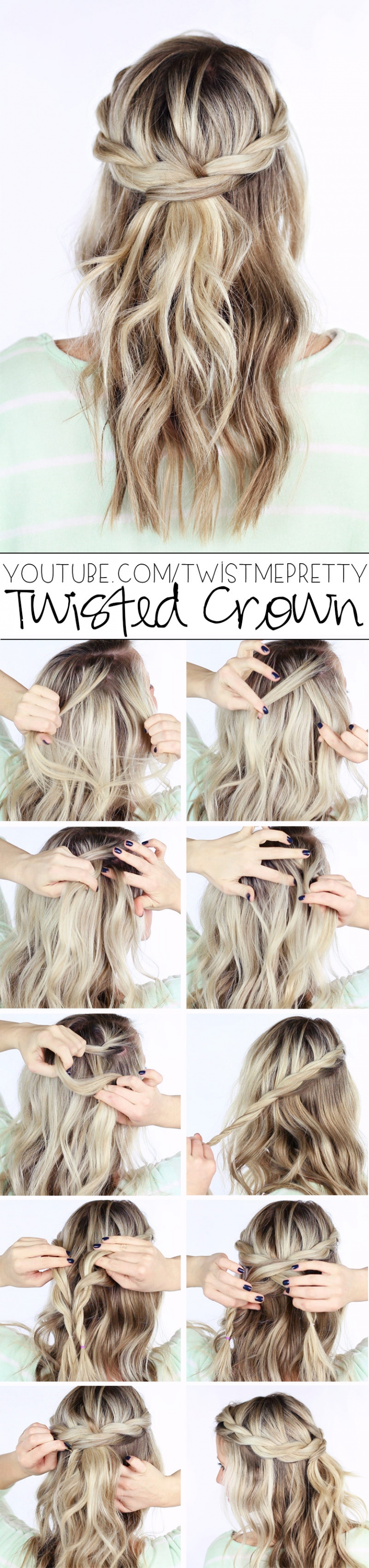 10 Easy And Cute Hair Tutorials For Any Occassion. These hairstyles are great for any occasion whether you just want quick and casual or simple yet elegant. Great for women with medium to long hair. Want no heat waves, a messy sock bun, or stylish braids? Look no further. 