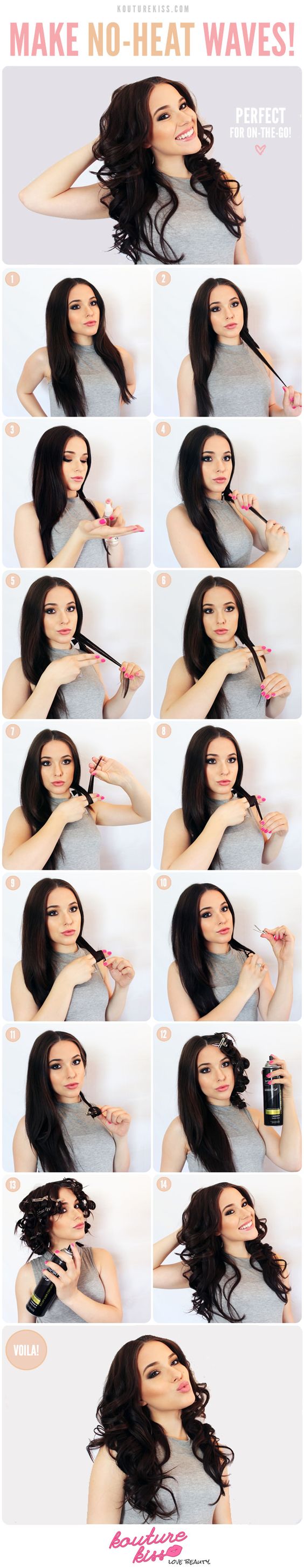 10 Easy And Cute Hair Tutorials For Any Occassion. These hairstyles are great for any occasion whether you just want quick and casual or simple yet elegant. Great for women with medium to long hair. Want no heat waves, a messy sock bun, or stylish braids? Look no further. 