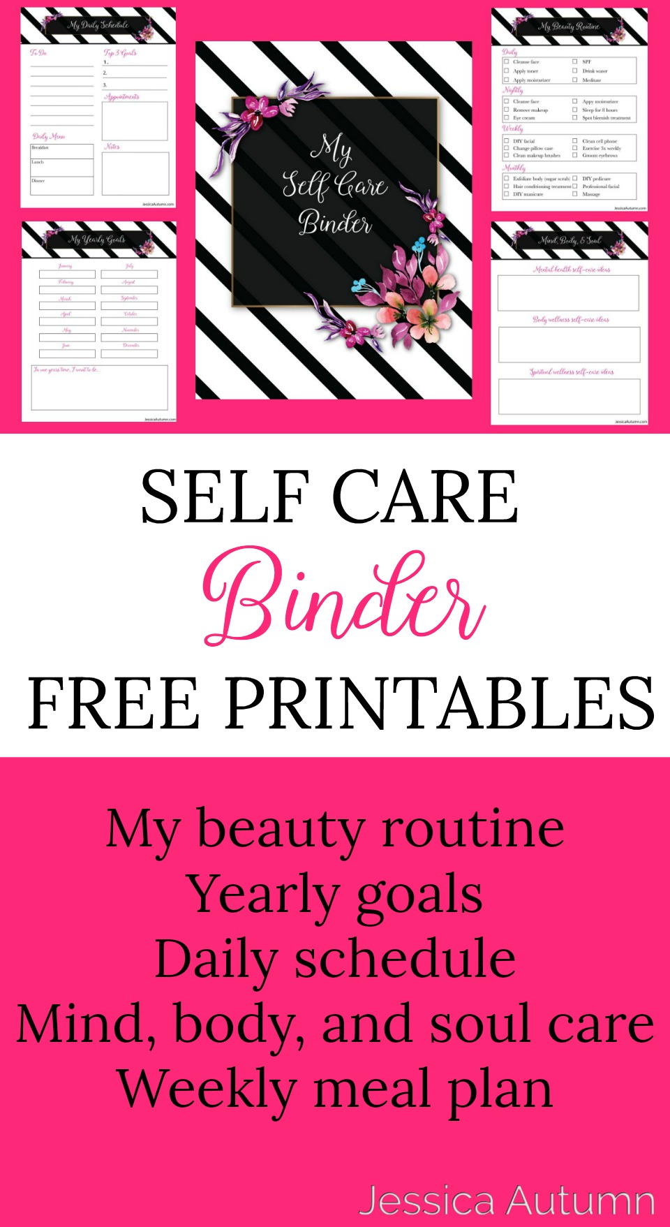 Self Care Binder Free Printables