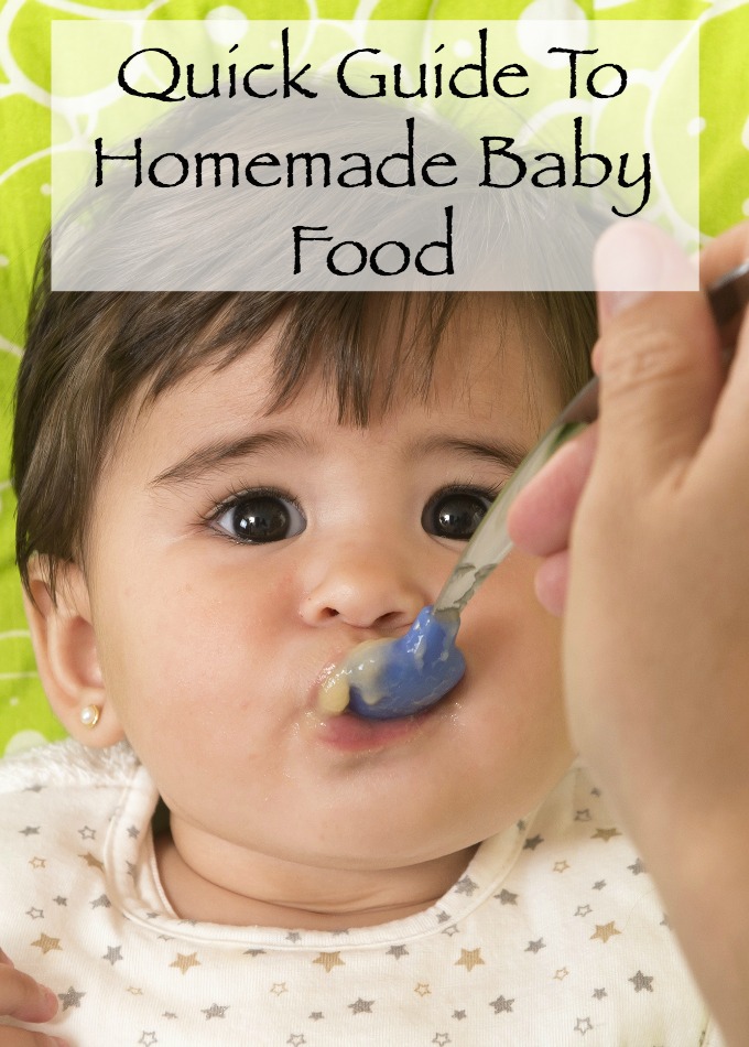 Quick Guide To Homemade Baby Food. Great step by step guide to making baby food. Pureeing and storing baby is actually very simple and easy!