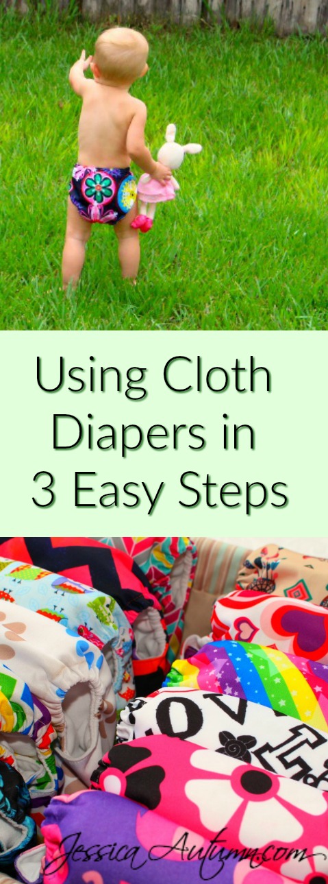 Using Cloth Diapers In 3 Easy Steps. I needed this! I have been so scared of using cloth diapers because I had no idea what I was doing. It seemed so complicated. After reading this I feel much more confident that cloth is the better choice for my family!