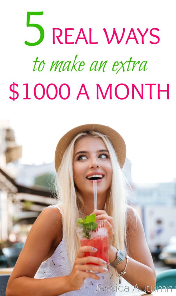 5 Real Ways To Make An Extra $1000 A Month. I love these ideas to make extra money fast from home online! Also great side job ideas for college students. Thanks for posting!
