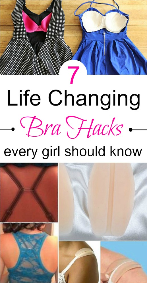 7 Life Changing Bra Hacks That Every Girl Should Know. These bra tips were so helpful! I have always wanted to wear certain dresses but I hate strapless bras! Will be trying some of these out A.S.A.P.!