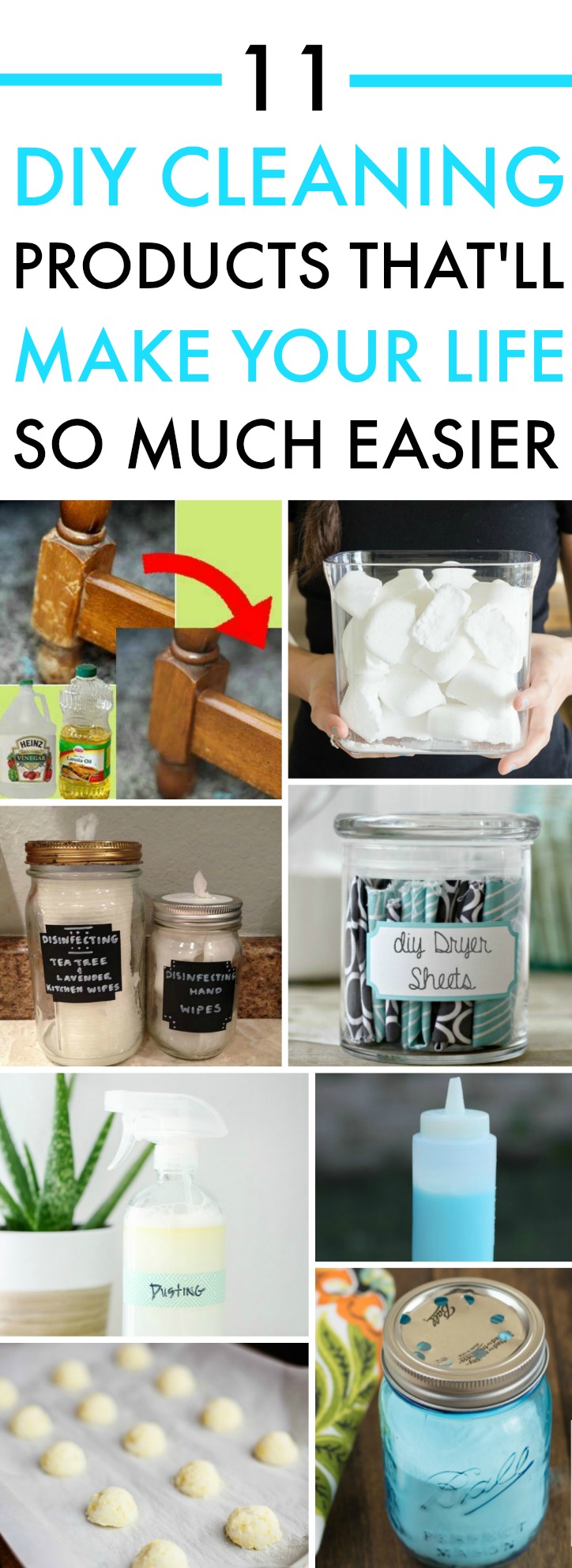 These DIY cleaning products recipes are simple to make and natural! From stain removers to carpet cleaners, these recipes have you covered. Use essential oils, vinegar, and baking soda to conquer your kitchen and more!