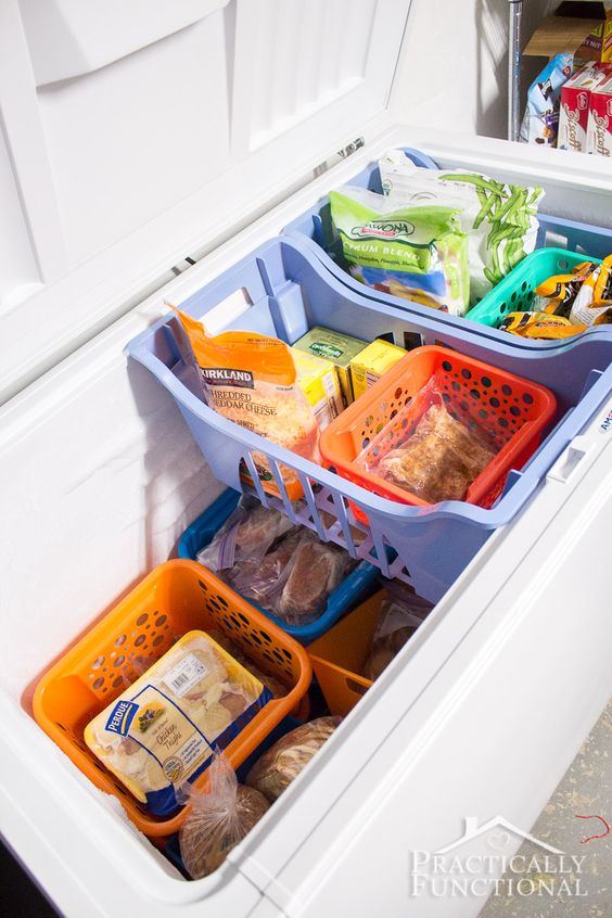 Deep freezer organization hack