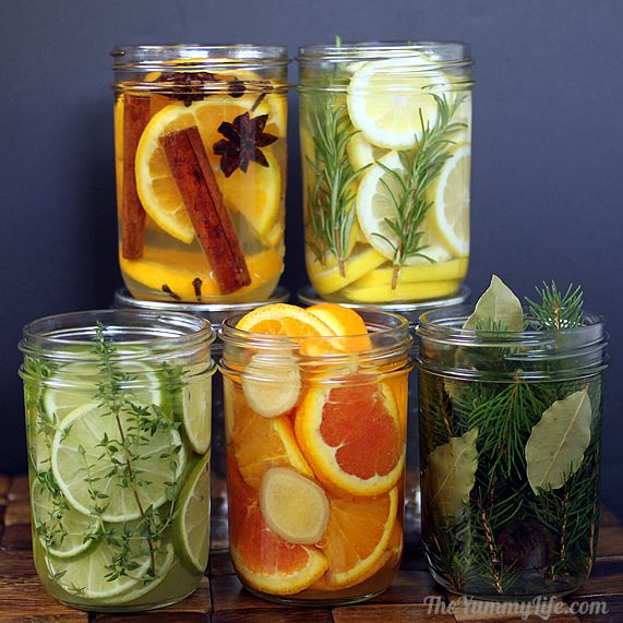 fruit and herb infused water smell hack
