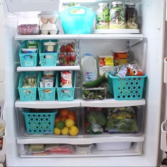 fridge organization makeover