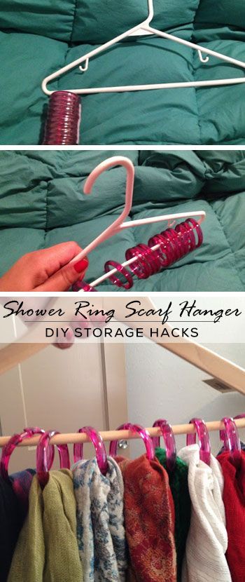 closet scarf organization hack