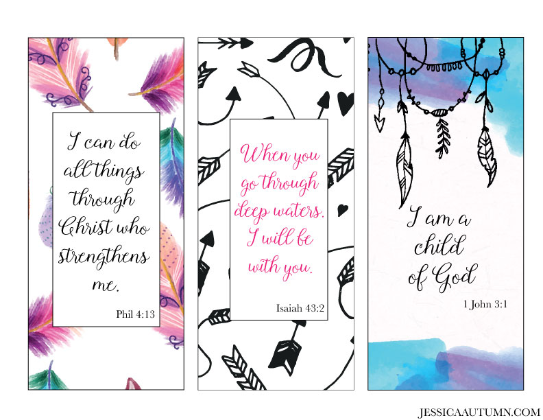 Feather And Arrow Christ Centered Bookmarks