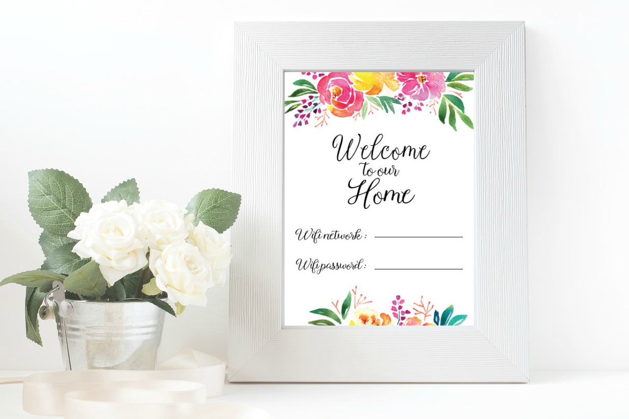 Welcome Wifi Password Free Printable