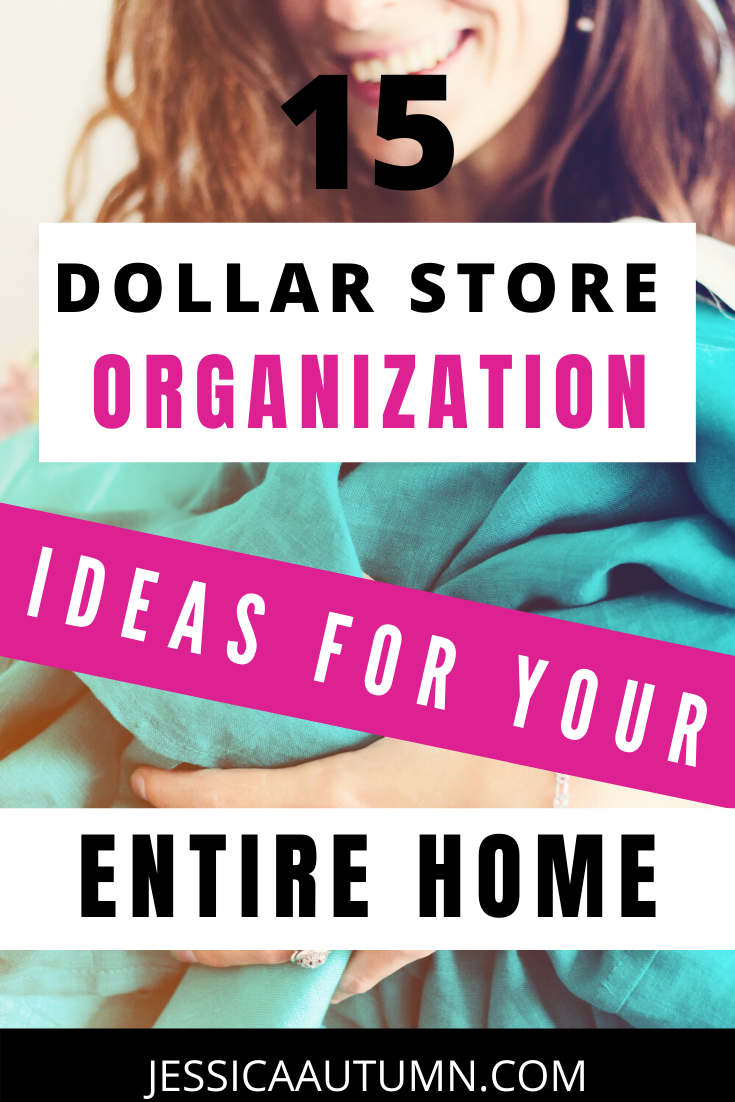 These dollar store organizing hacks are perfect for moms looking for storage solutions, kitchen organization ideas, and much more! You will love these organization ideas for your bedroom, office, and small spaces!