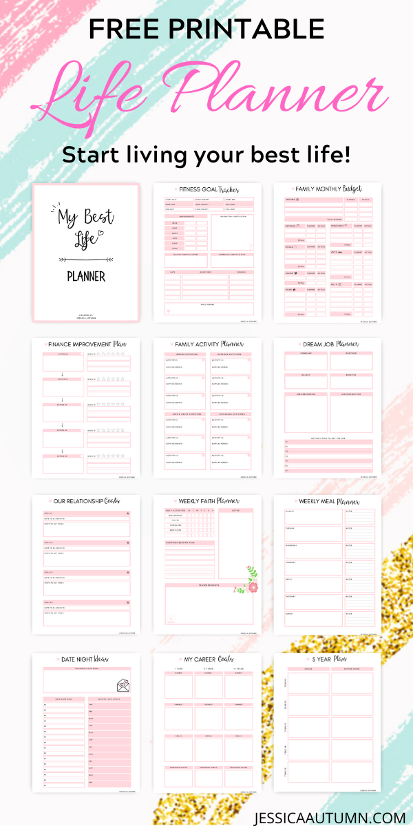 Free Printable Life Planner Start Living Your Best Life Pin 